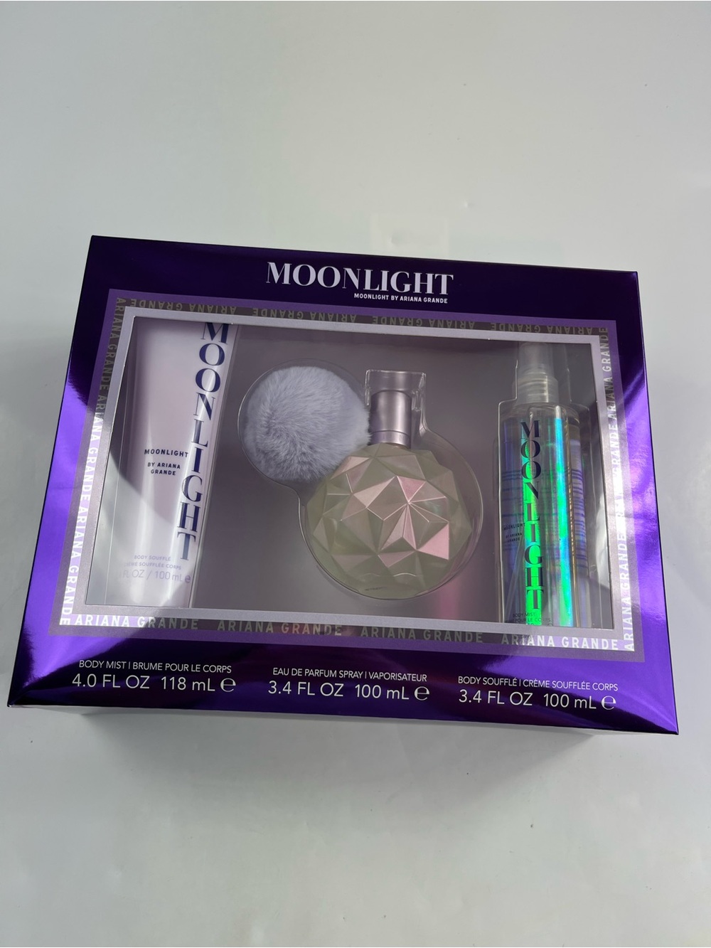 Ariana Grande Purple Shimmer Fragrance Gift Set Packaging